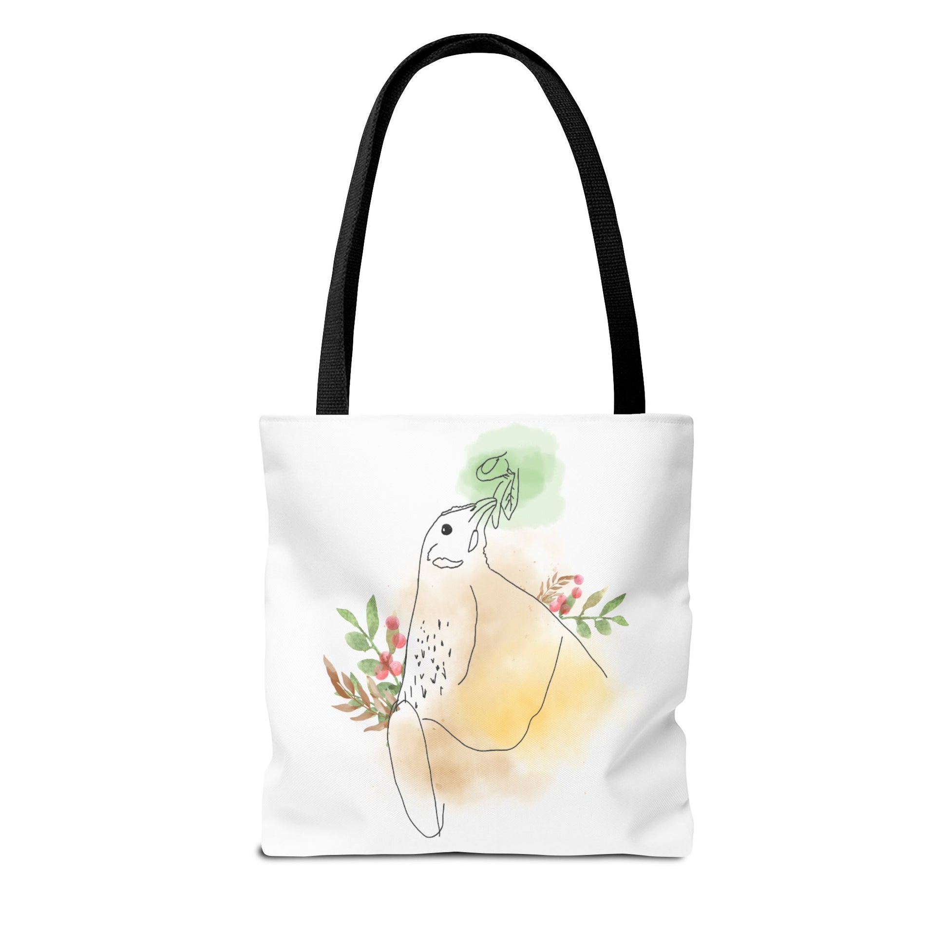 Golden Hen With Red Berries Tote Bag (AOP)