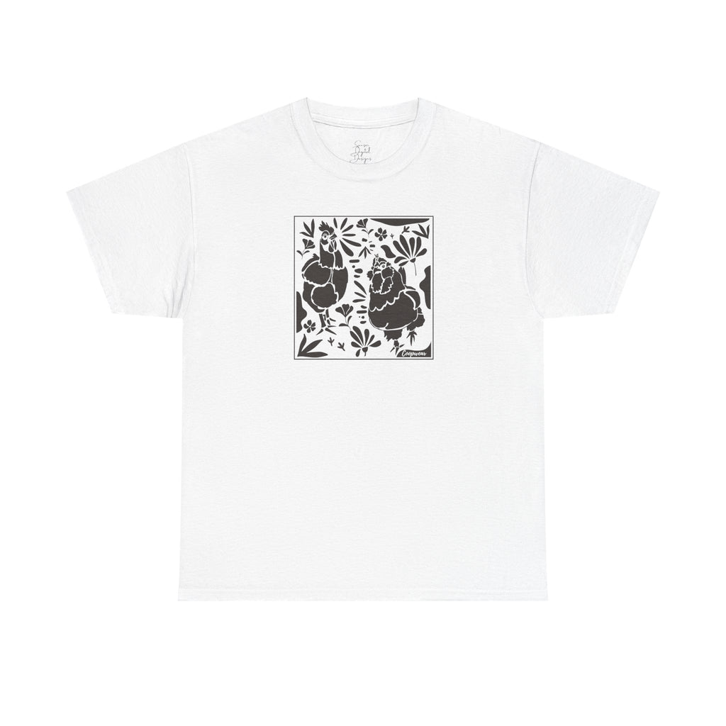 Minimalist Floral Blob Chicken print Tee