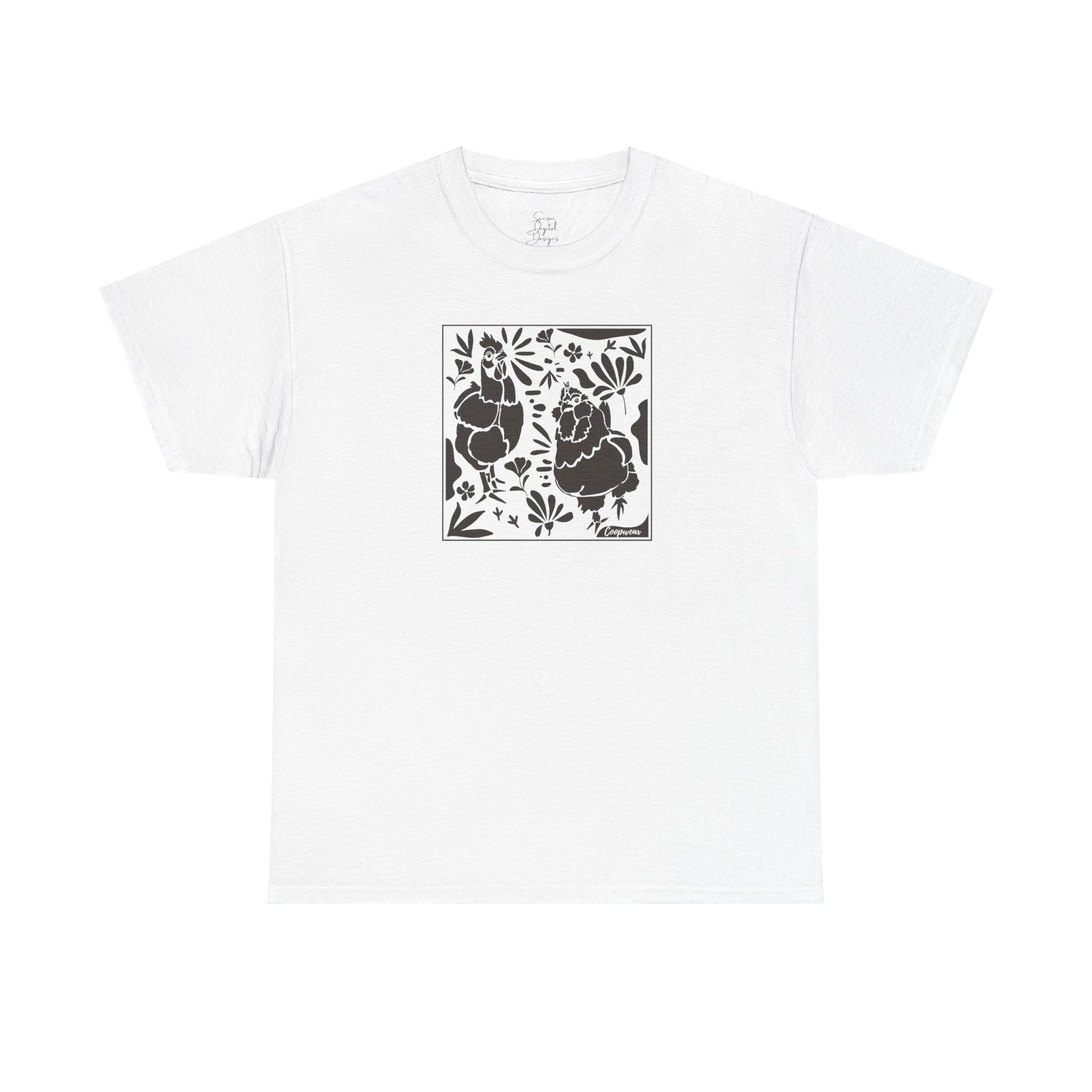 Minimalist Floral Blob Chicken print Tee