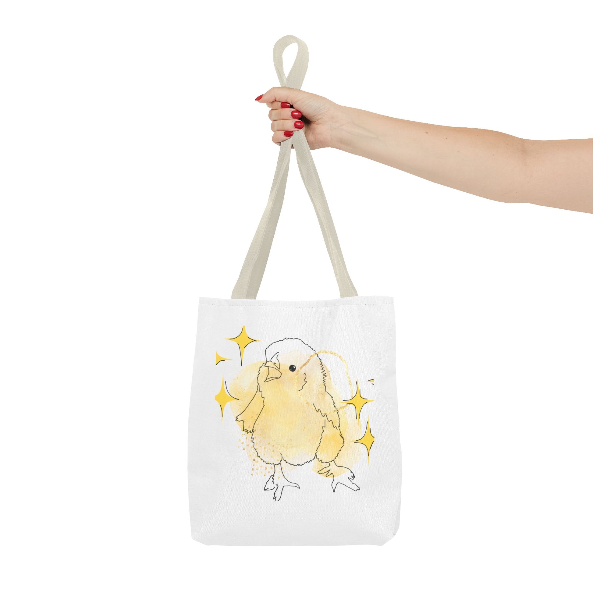 Faverolle Chick With Stars Tote Bag (AOP)
