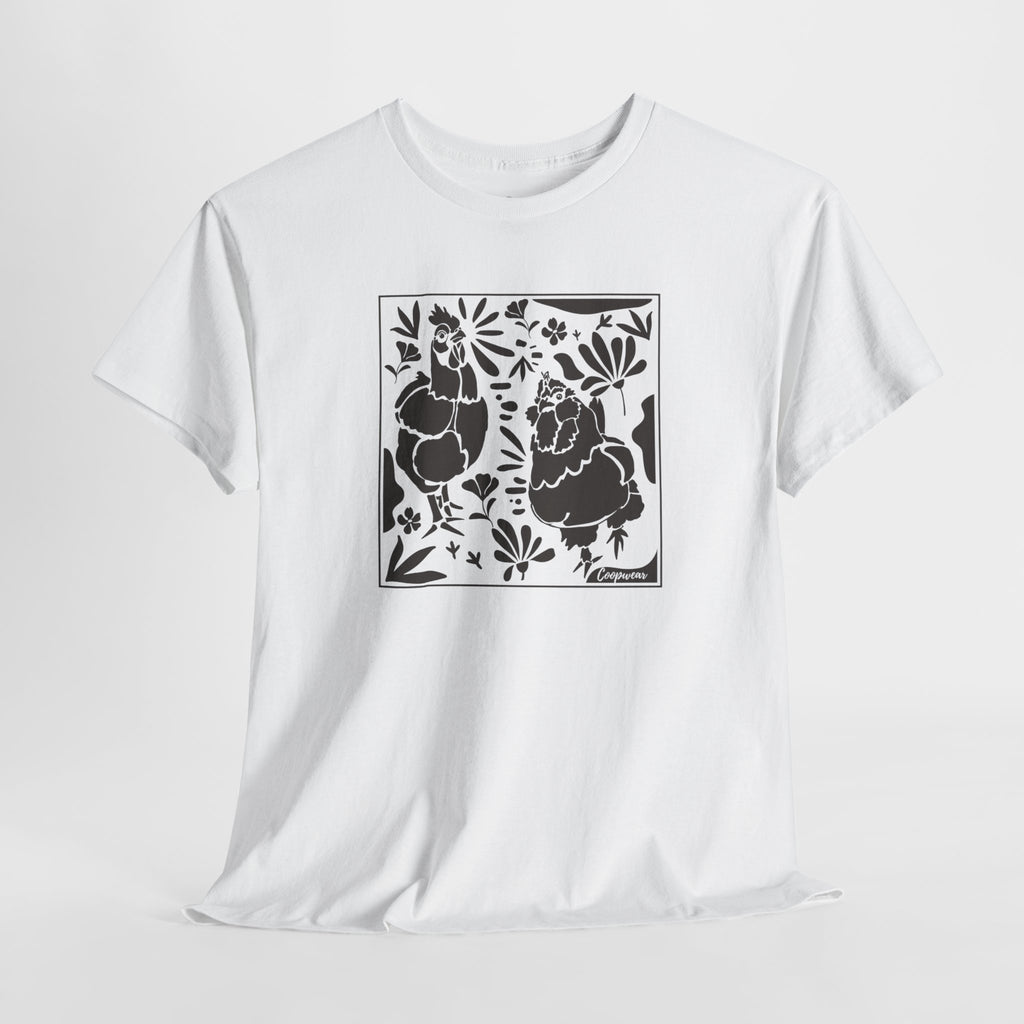 Minimalist Floral Blob Chicken print Tee