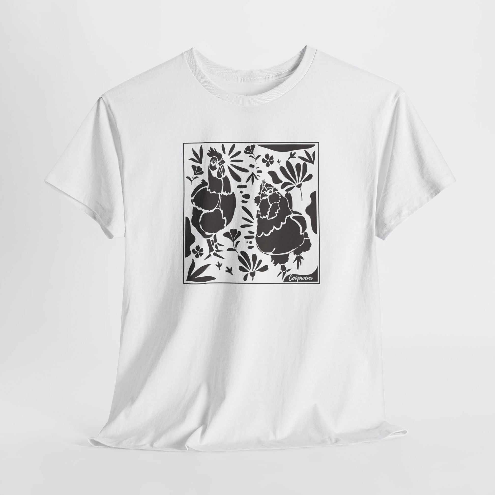 Minimalist Floral Blob Chicken print Tee