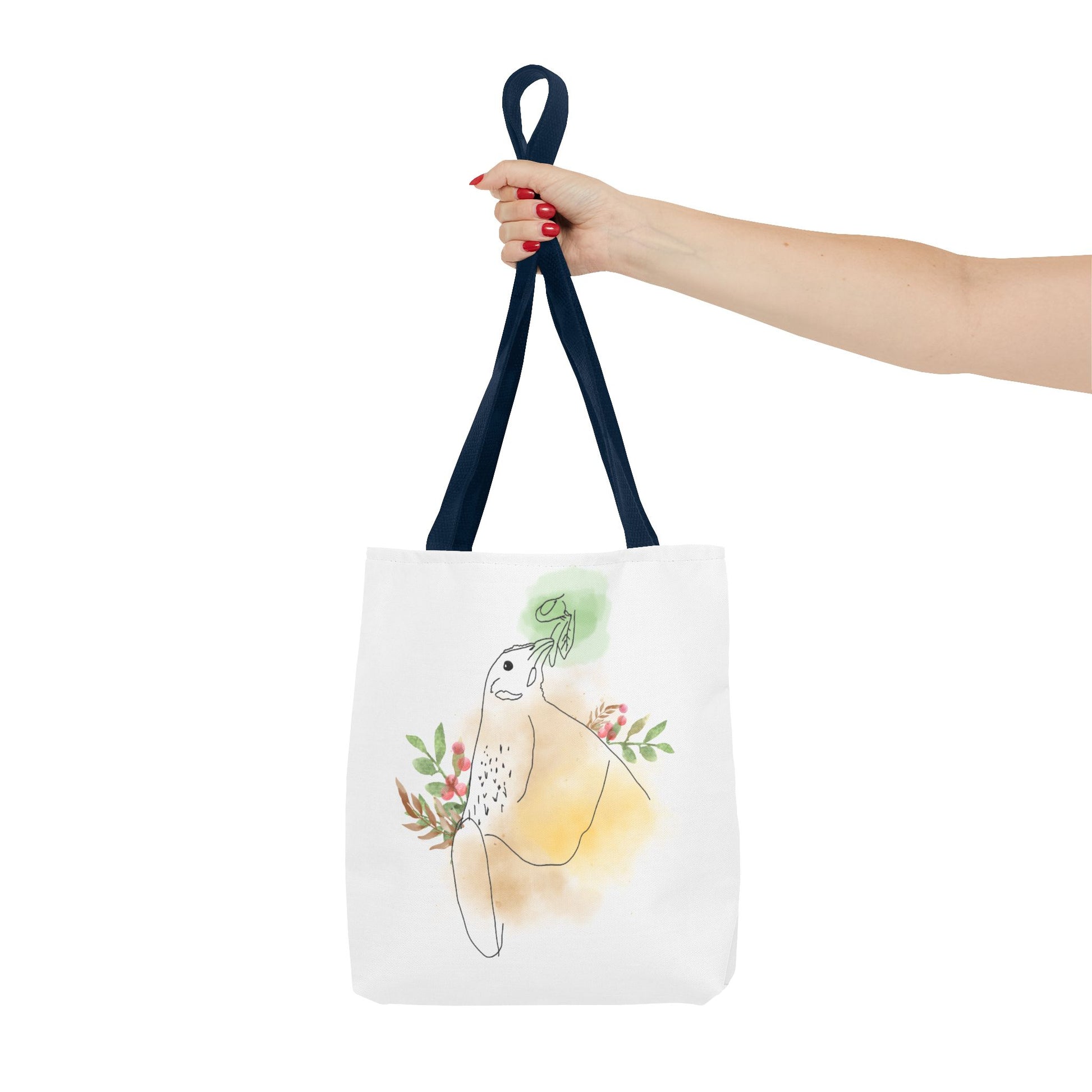 Golden Hen With Red Berries Tote Bag (AOP)