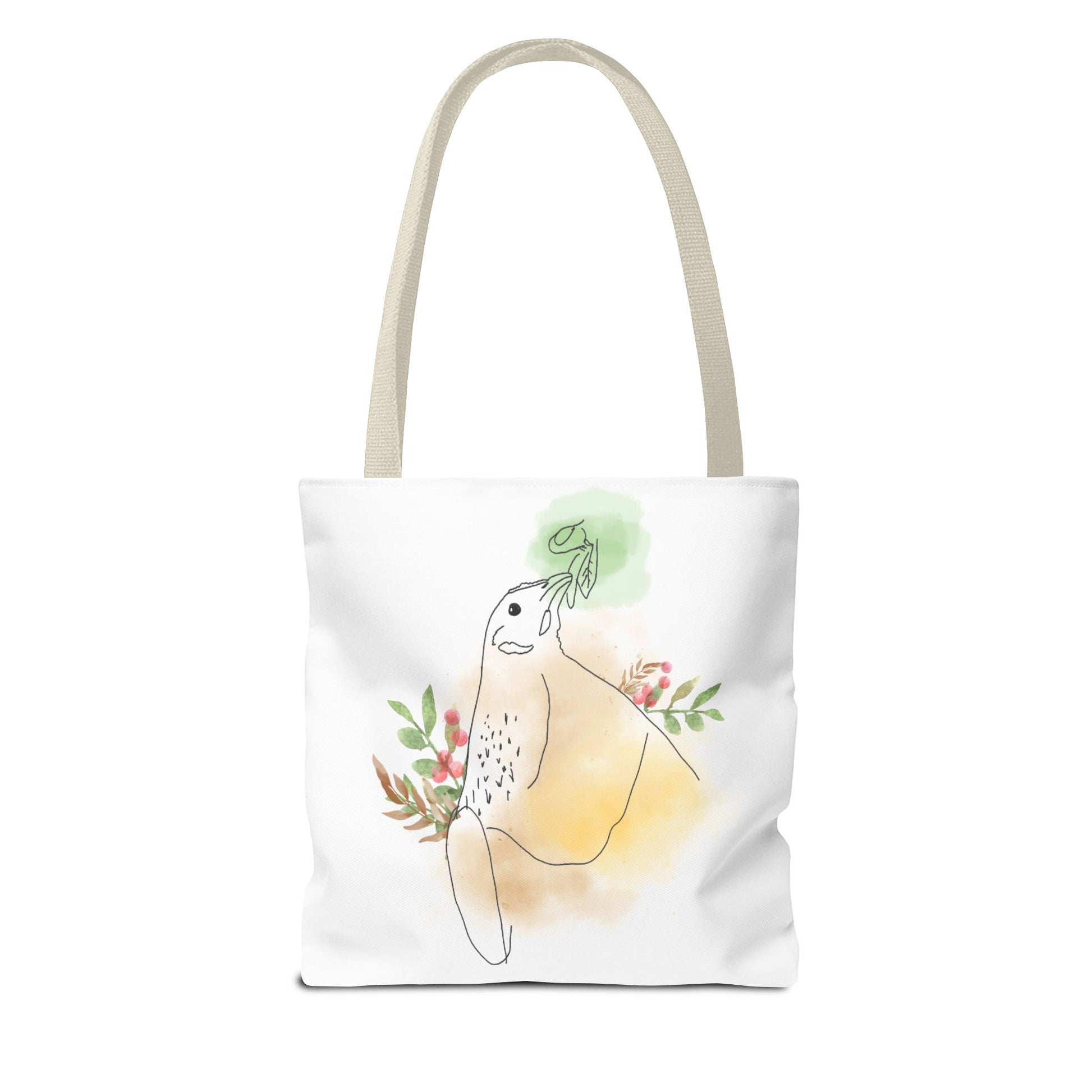 Golden Hen With Red Berries Tote Bag (AOP)