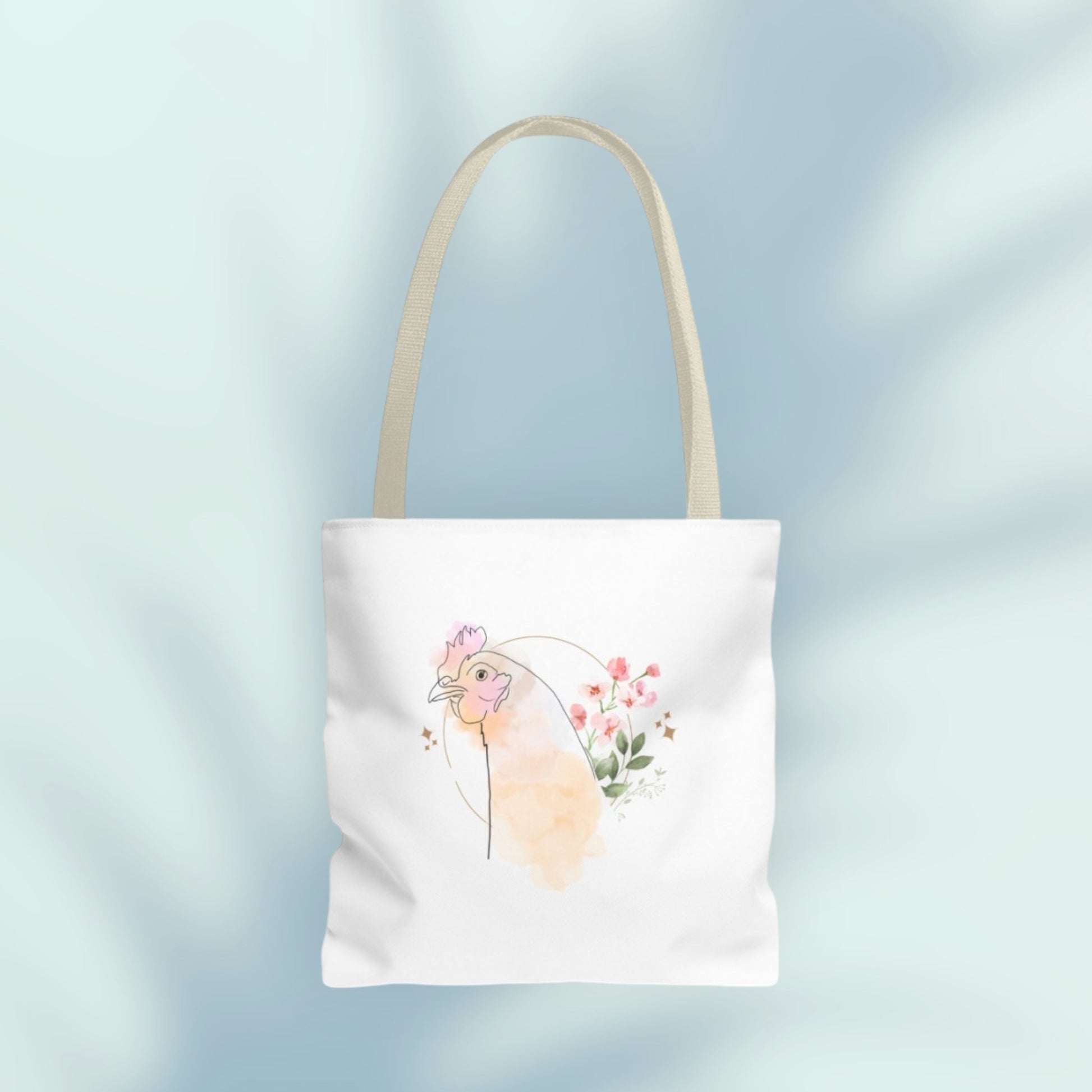 Chicken Flower Tote Bag